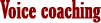 Voice coaching